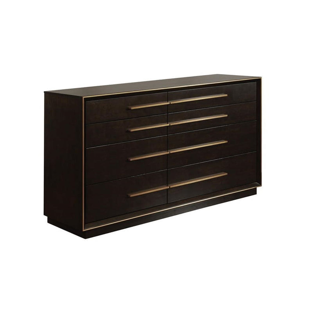 4-piece Wood California King Panel Bedroom Set in Brown and Gray H2676