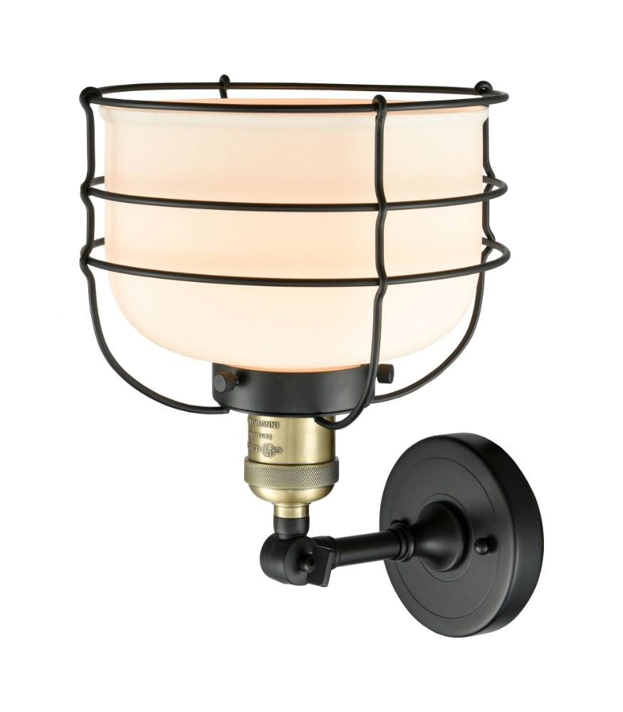 1 Light Semi-Flush Mount Black Antique Brass P427796