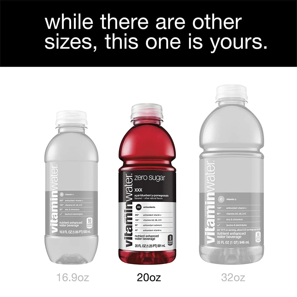 3 Flavor Variety Pack Nutrient Enhanced Flavored Water, 20 Fl Oz Bottles (Pack of 12) Z240