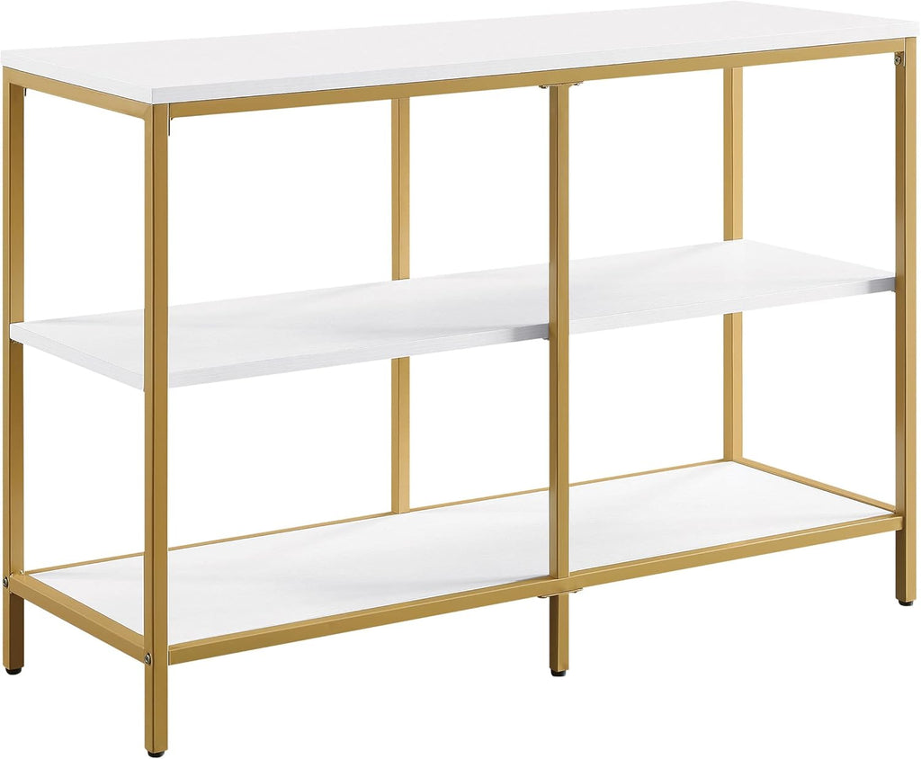 White 3 Shelf Bookcase and Credenza O235387