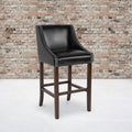 2 Pk. Walnut Barstool with Black Leather Y103
