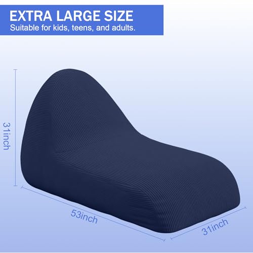 Pink Corduroy Bean Bag Chair with Filler W6258