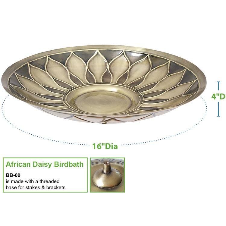 Brass Birdbath with Stake R1023