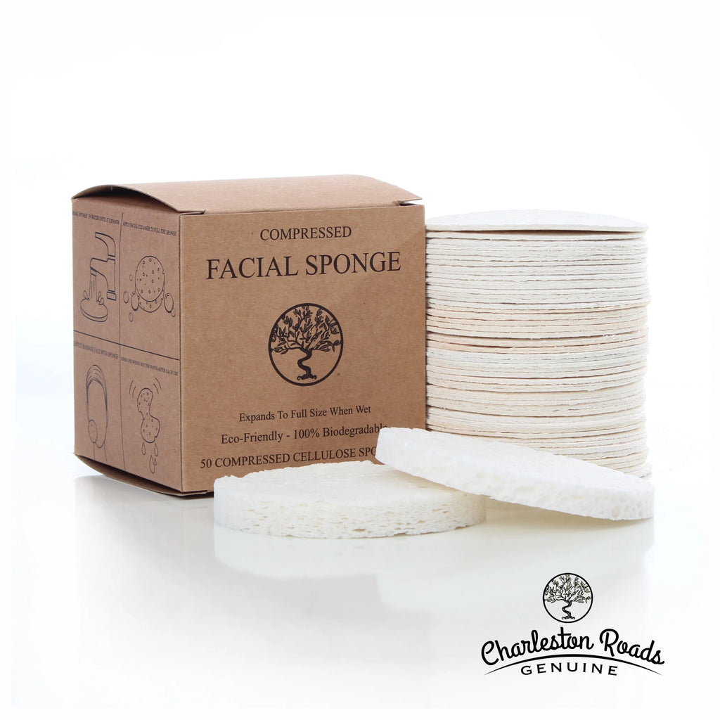 Compressed Cellulose Facial Cleansing Sponge (White, 50) S119261