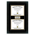 Black 1.5x22 Double Diploma Frame with Double Matting E8439