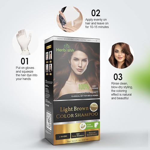Dark Brown 500 Ml Hair Color Shampoo W1460