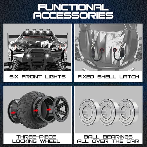 1:14 Scale 4WD Off-Road RC Truck with 2 Rechargeable Batteries O6215