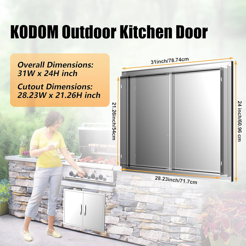 Double Stainless Steel BBQ Access Door H681