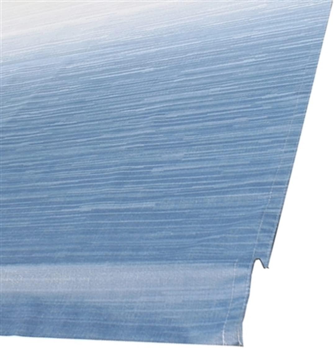 12x8 Feet Polyester RV Awning Fabric Replacement Blue/White Stripes S5694