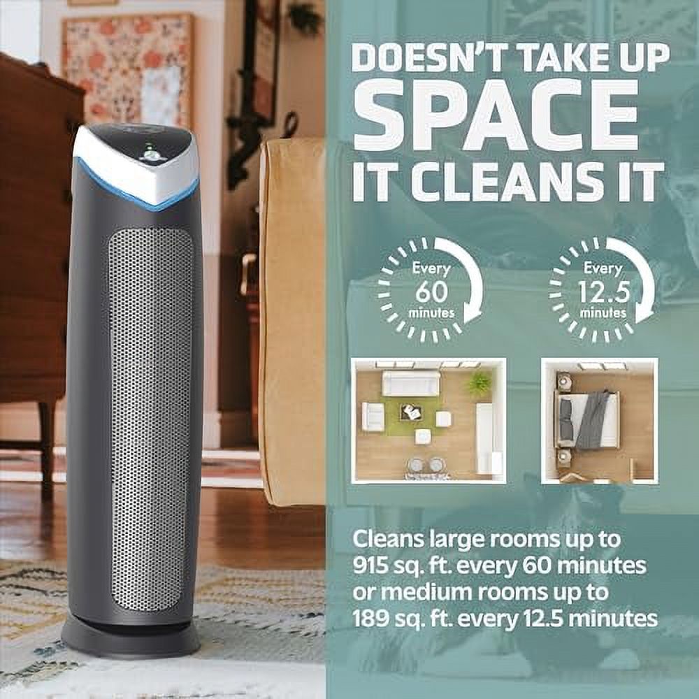 HEPA 13 Air Purifier, Black, 28" O5904