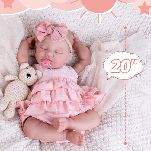 20'' Realistic Vinyl Baby Doll with Outfit Set Q6518