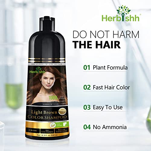 Dark Brown 500 Ml Hair Color Shampoo W1460