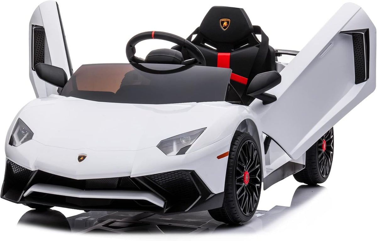 12V Licensed Lamborghini Aventador Battery Powered Sports Car Toy - Black D523