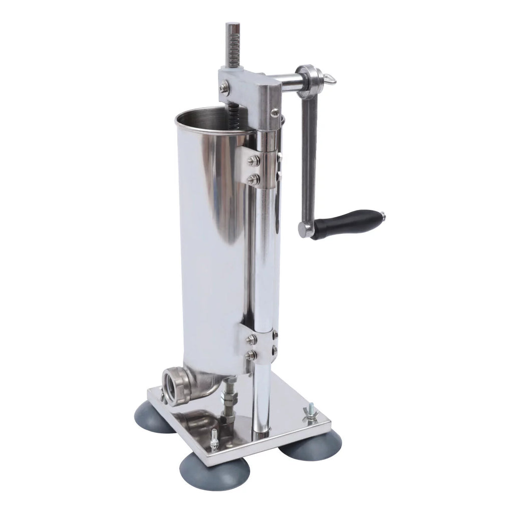 3L Manual Sausage Stuffer Stainless Steel Vertical Sausage Maker with 8 Tubes Z620934
