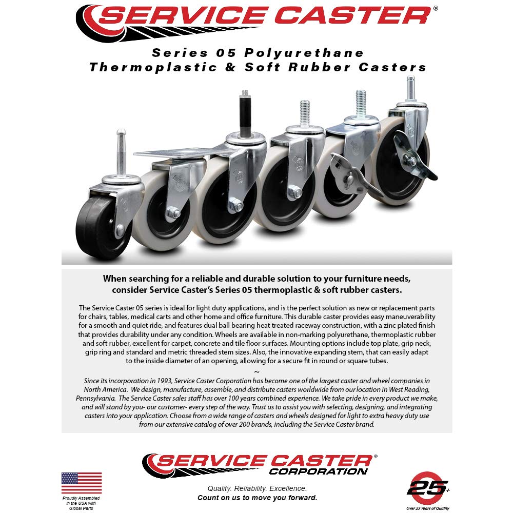 Set of 4 Non-Marking Cart Casters P8771