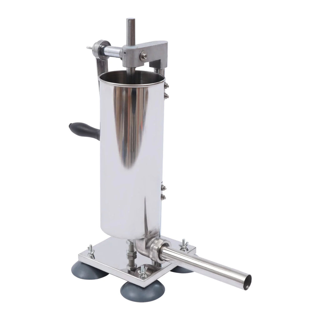 3L Manual Sausage Stuffer Stainless Steel Vertical Sausage Maker with 8 Tubes Z620934