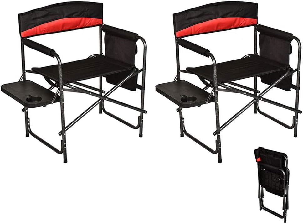 Heavy Duty Folding Camp Chairs with Side Table O668
