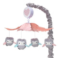 Gray/Pink Musical Baby Crib Mobile Soother Toy P9394