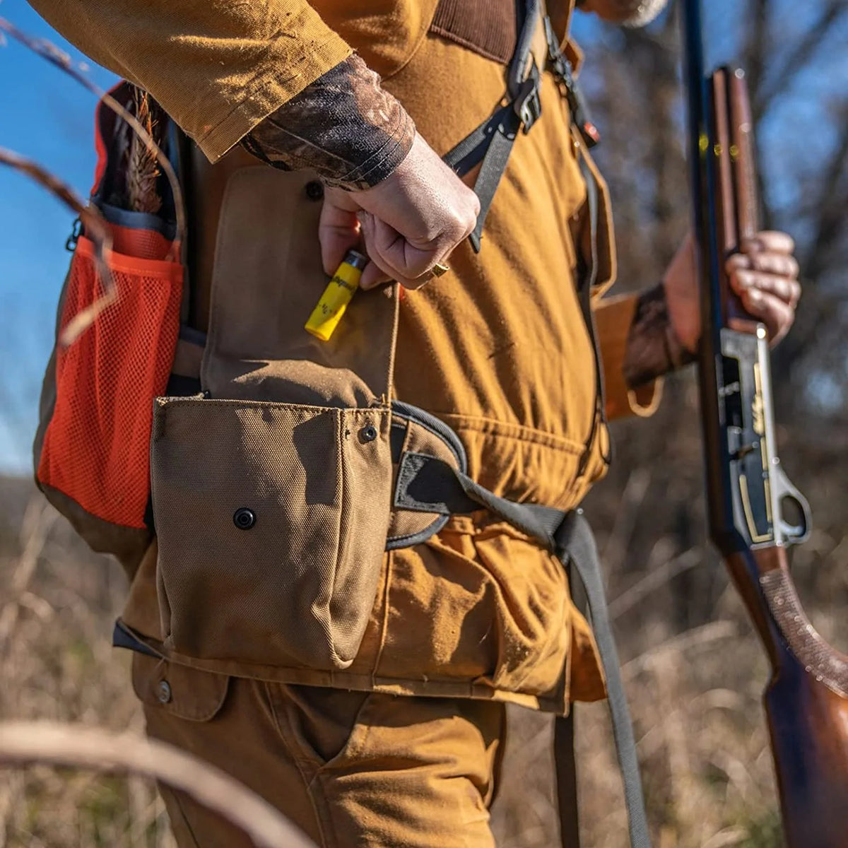 Orange Grey Upland Hunting Vest with Blood-Proof Lining P66548