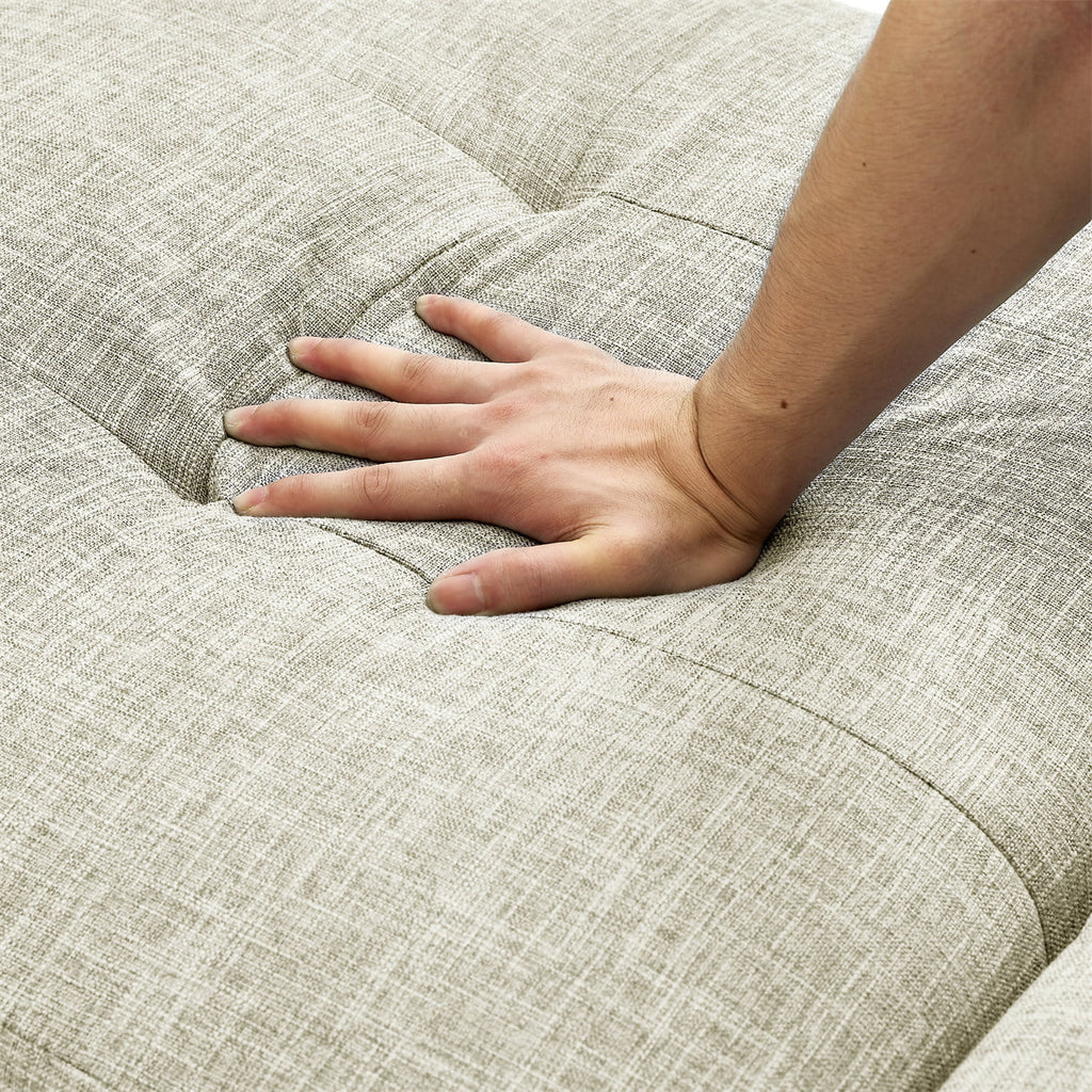 Beige Folding Sofa Bed Chair with Storage Bag S4261