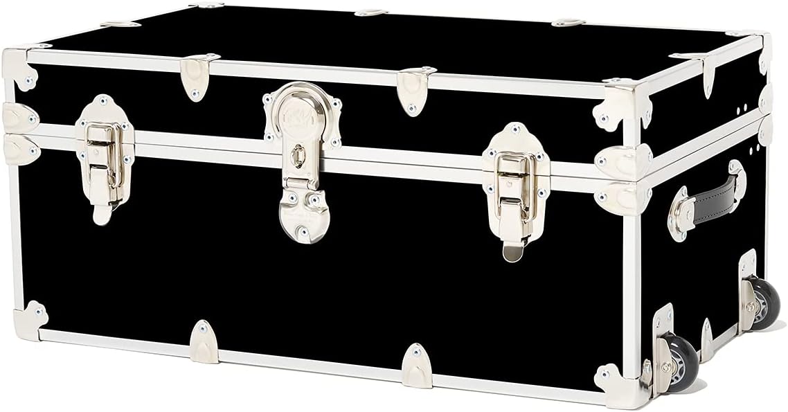 Large Storage Trunk with Mounted Wheels 32x18x14 Slate F158