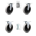 Set of 4 Non-Marking Cart Casters P8771