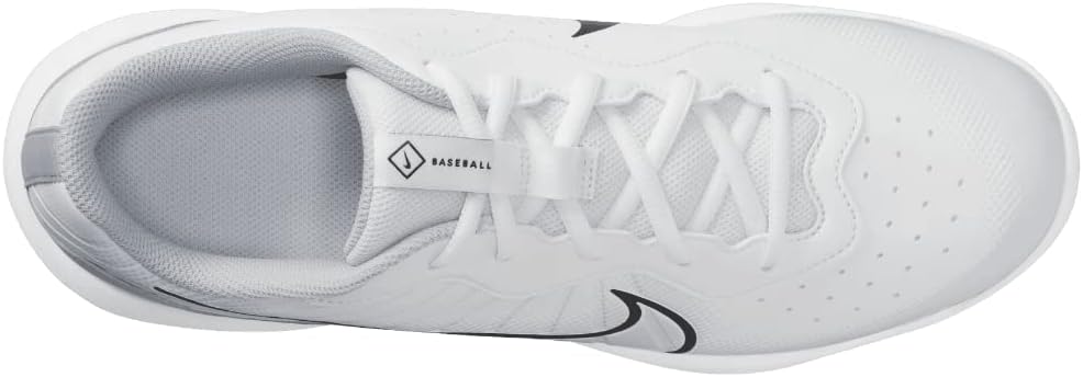 White Gray Size 8 Medium Baseball Cleats N7547