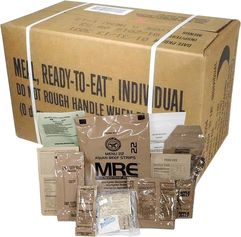 12 Pack MRE with Flameless Heaters and Freeze Dried Meals B314