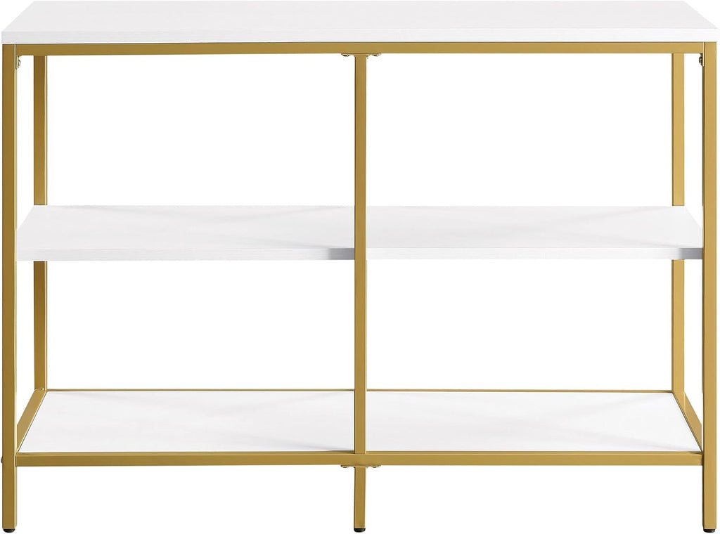 White 3 Shelf Bookcase and Credenza O235387