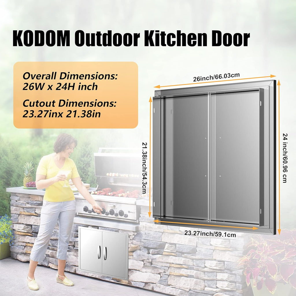 Double Stainless Steel BBQ Access Door H681