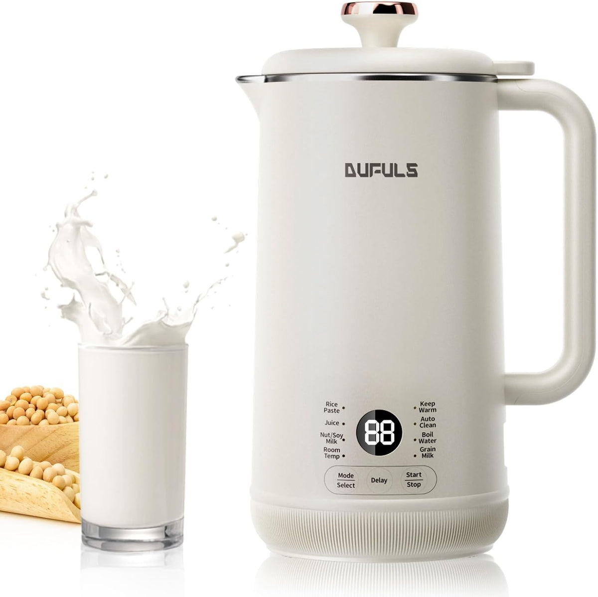 8 in 1 Nut Milk Maker, 40.58oz Soy Milk Maker with 10 Blades N23088
