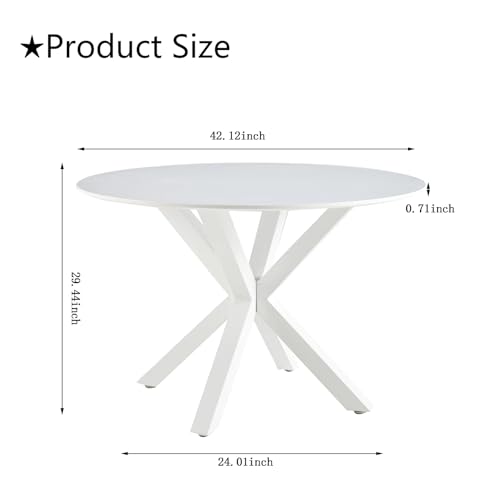 42" Faux Wood Round Dining Table N701896