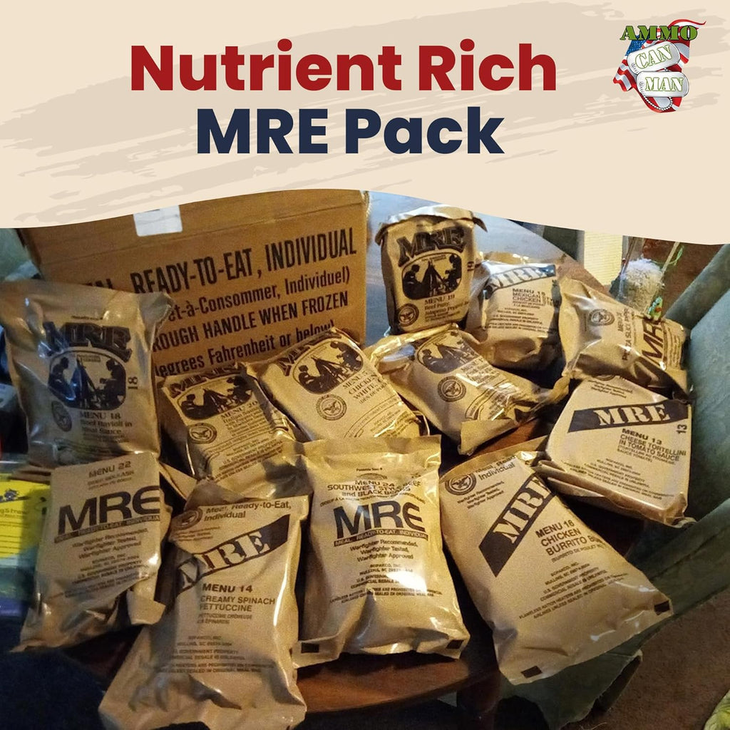 12 Pack MRE with Flameless Heaters and Freeze Dried Meals B314
