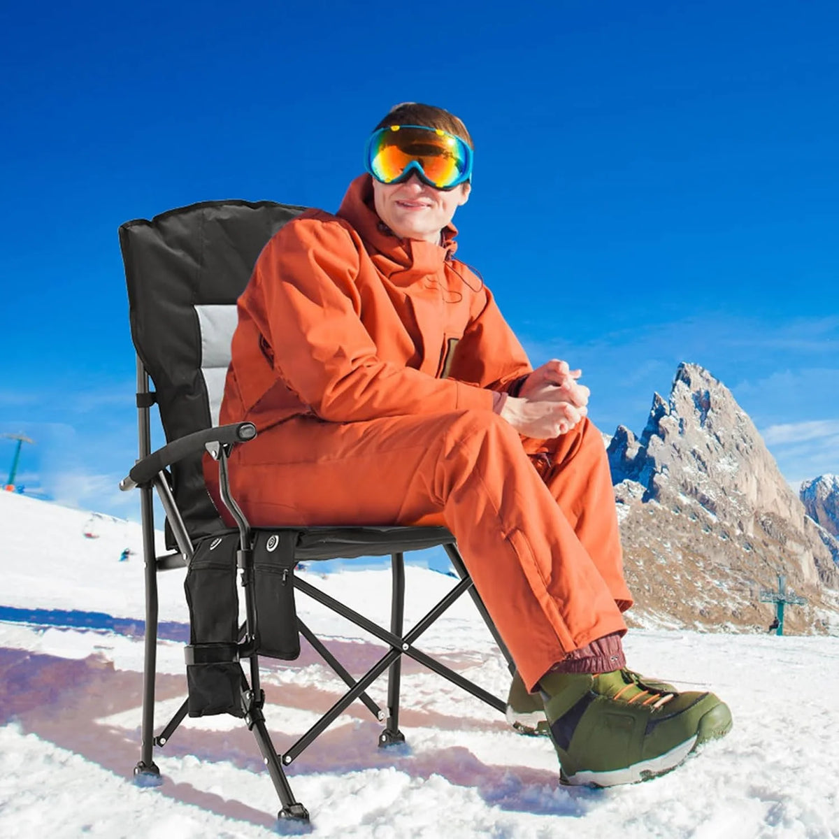 Heated Folding Camping Chair F7592