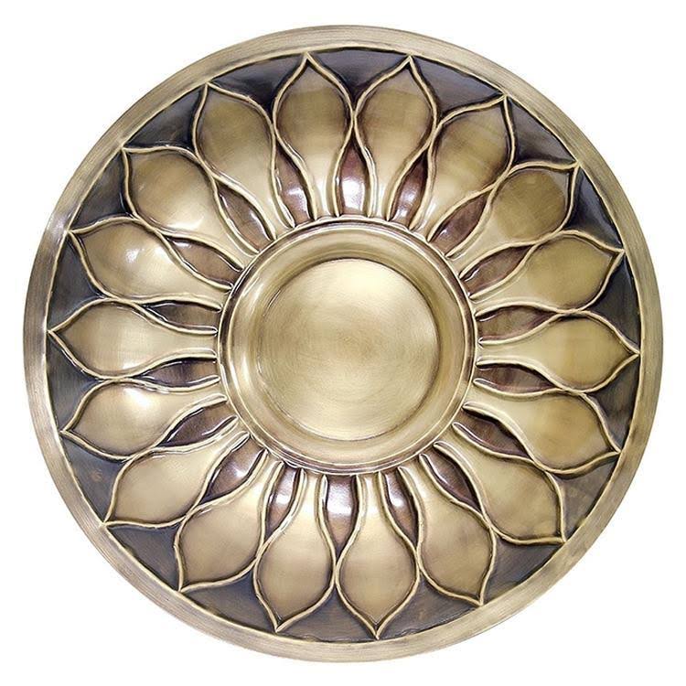 Brass Birdbath with Stake R1023