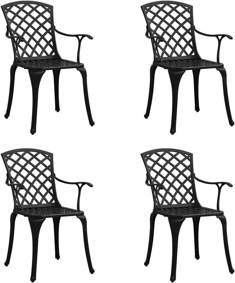 4X White Cast Aluminum Garden Chair E64903