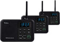 Wireless Intercom System 1 Mile Range 22 Channel 3 Stations White U743549