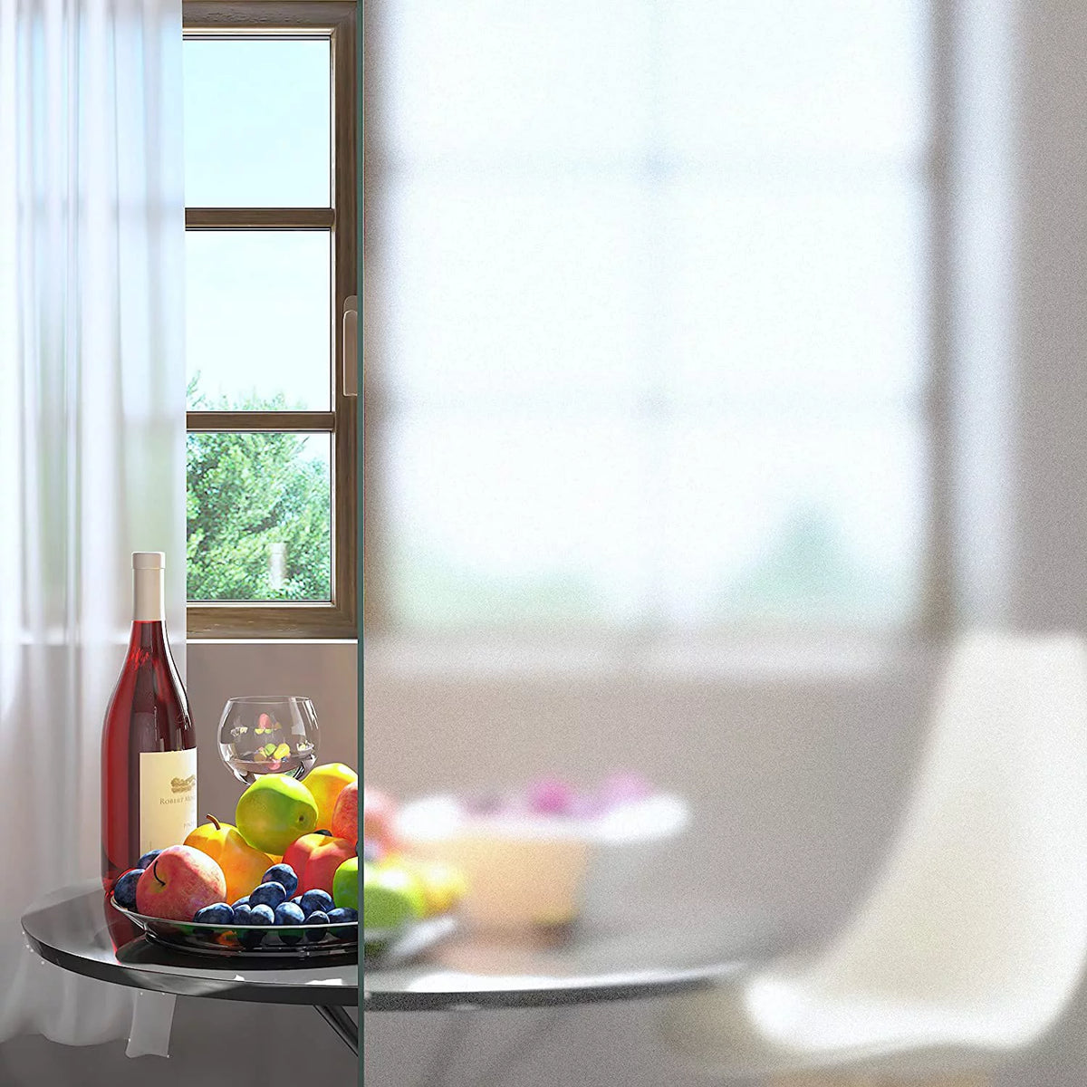 Matte White Frosted Window Privacy Film 15.7''x354'' R474