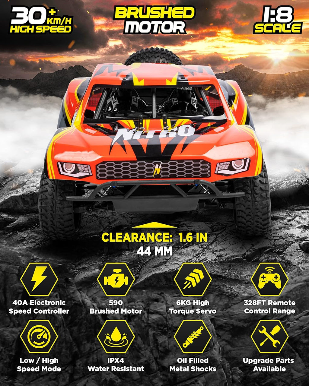 4x4 Nitro Offroad Remote Control Monster Truck K68601