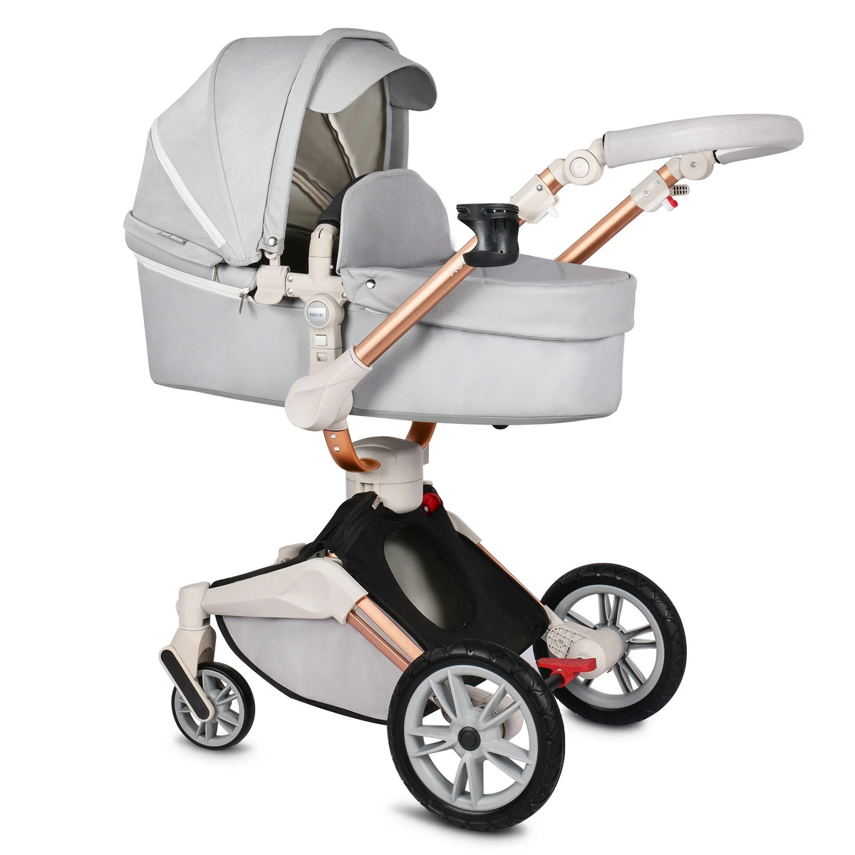 Grey 2 in 1 Baby Stroller with Bassinet Combo U511