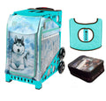 Husky with Turquoise Frame Seat Cover and Utility Pouch X521485
