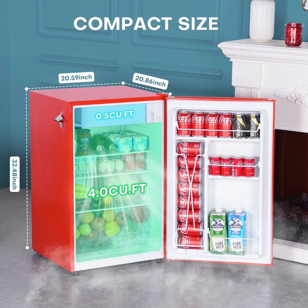 4.5 Cu Ft Retro Compact Refrigerator with Freezer V884687