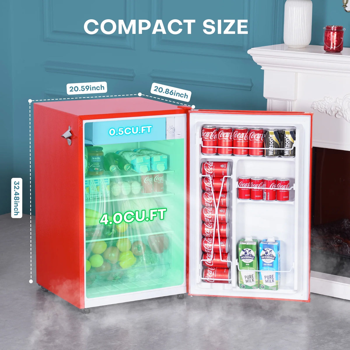 4.5 Cu Ft Retro Compact Refrigerator with Freezer V884687