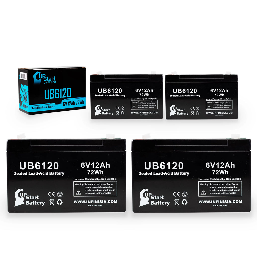 4x Pack 6V 12Ah Sealed Lead Acid Battery D5990