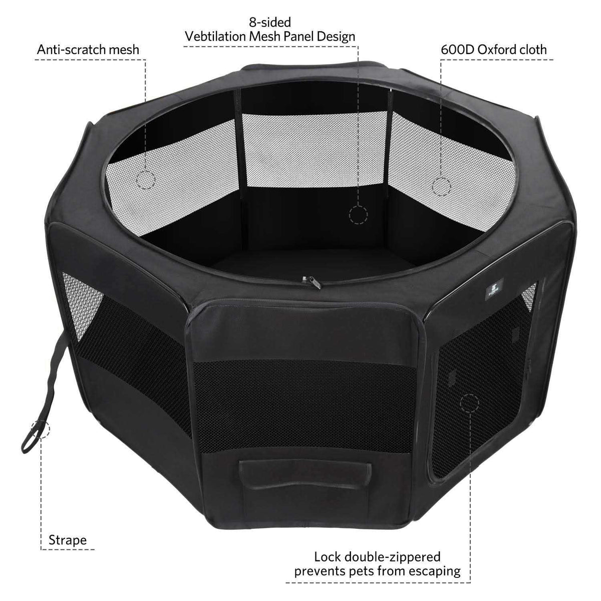 Portable Foldable Pet Playpen 600D Oxford Cloth O714