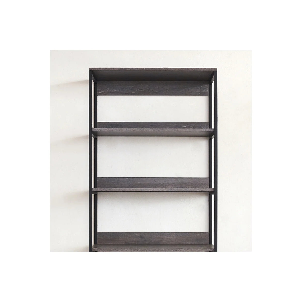 Rustic Gray Wood and Metal Walk-in Closet with 5 Shelves Y59844