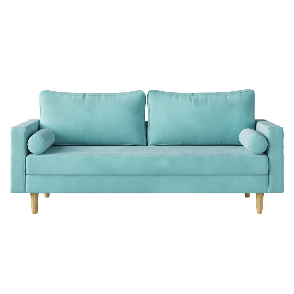 Modern Green Velvet Double Seat Sofa Z6501
