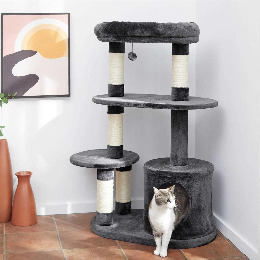 59.5-in Heavy Duty Faux Fur Cat Tree Condo H921251