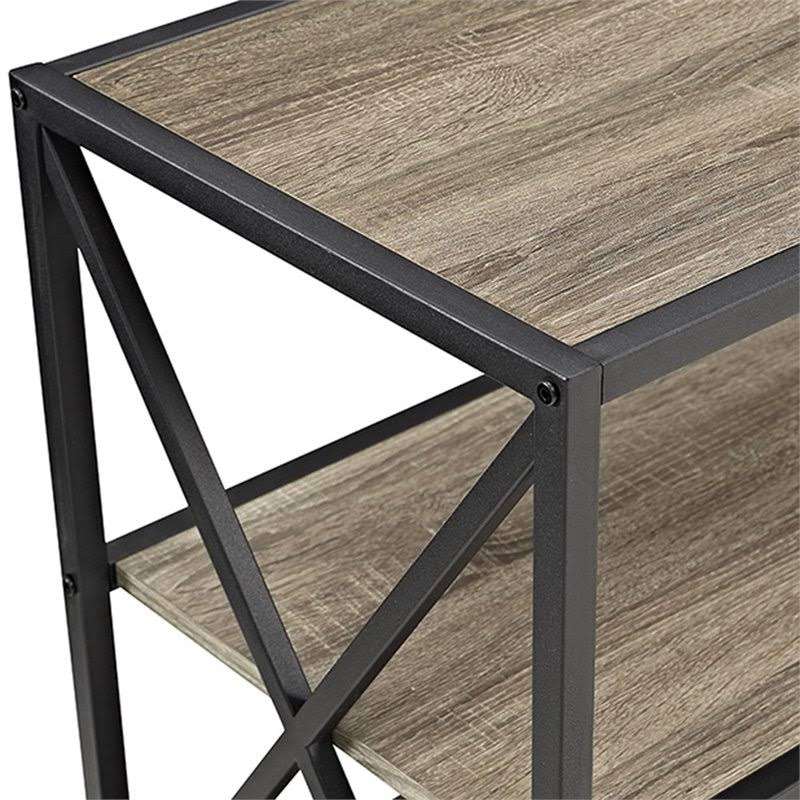 2 Shelf Wide Bookcase in Driftwood O848909