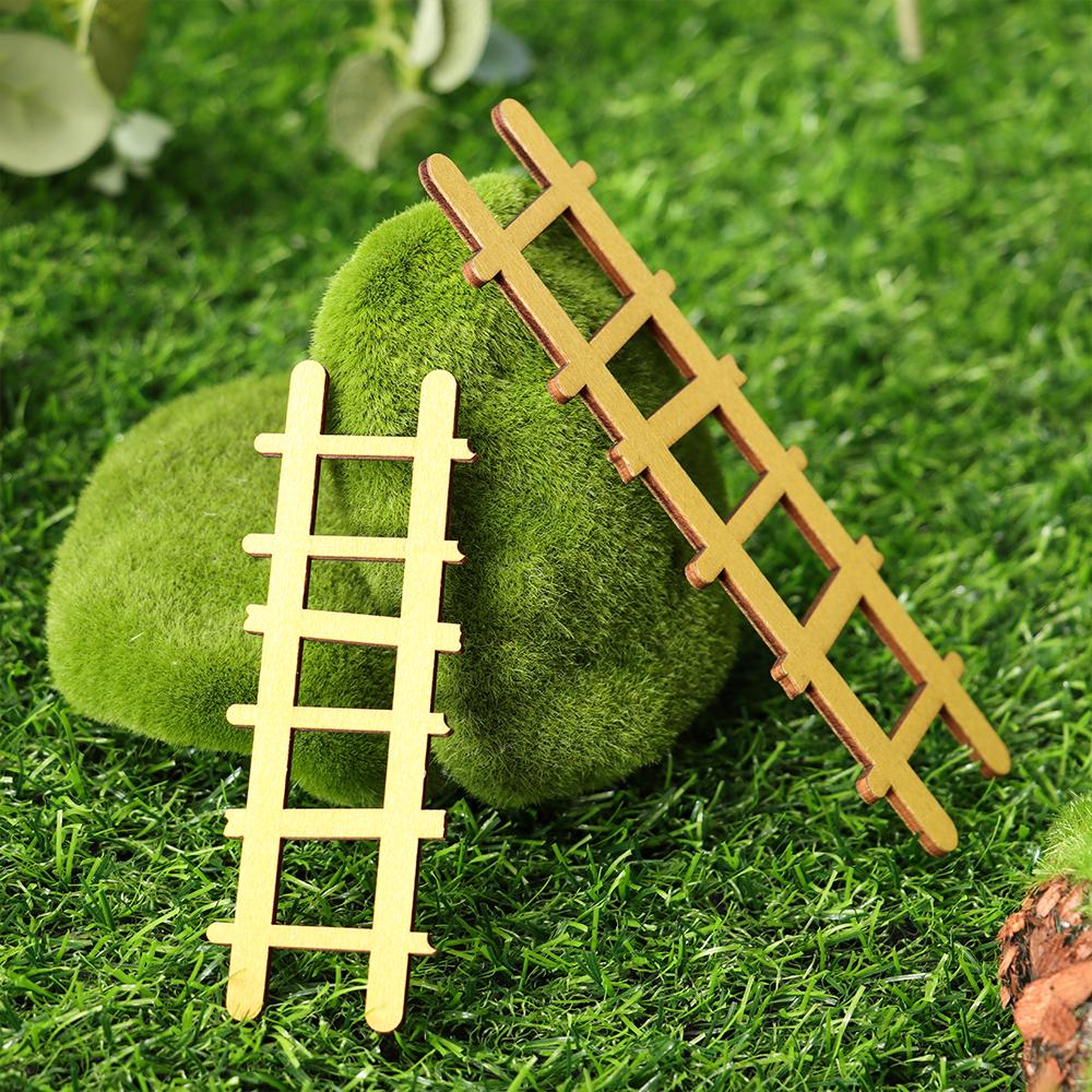 Wood Ornament Doll House Miniature Fairy Elf Door Dollhouse Garden Micro Landscape Wooden Craft Q699132